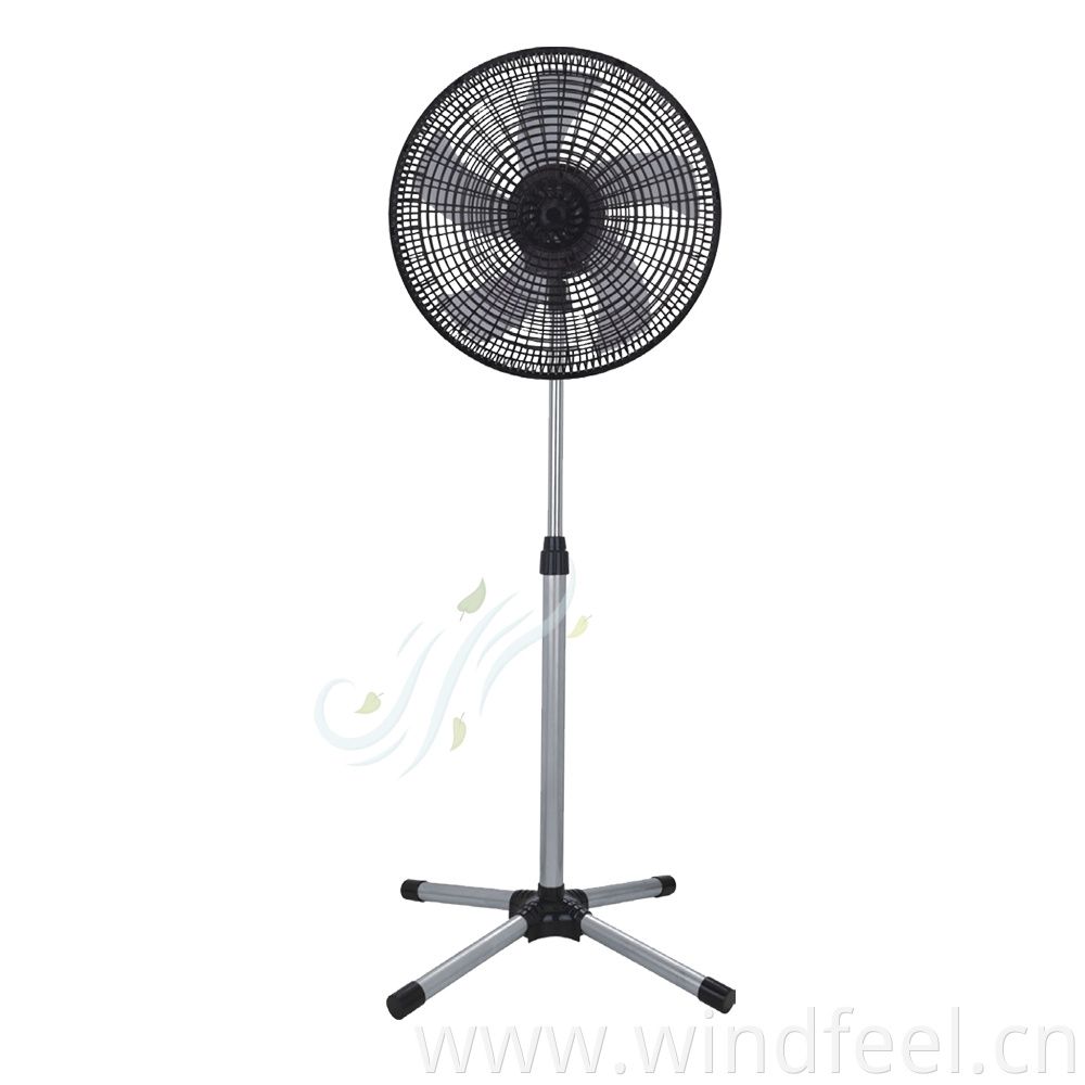 16" 18 Inch Stand Fan 5 AS Blade Heavy Cross Base 3 Speed Control Oscillating Function Cooling Air Standing Fan Plastic Grill